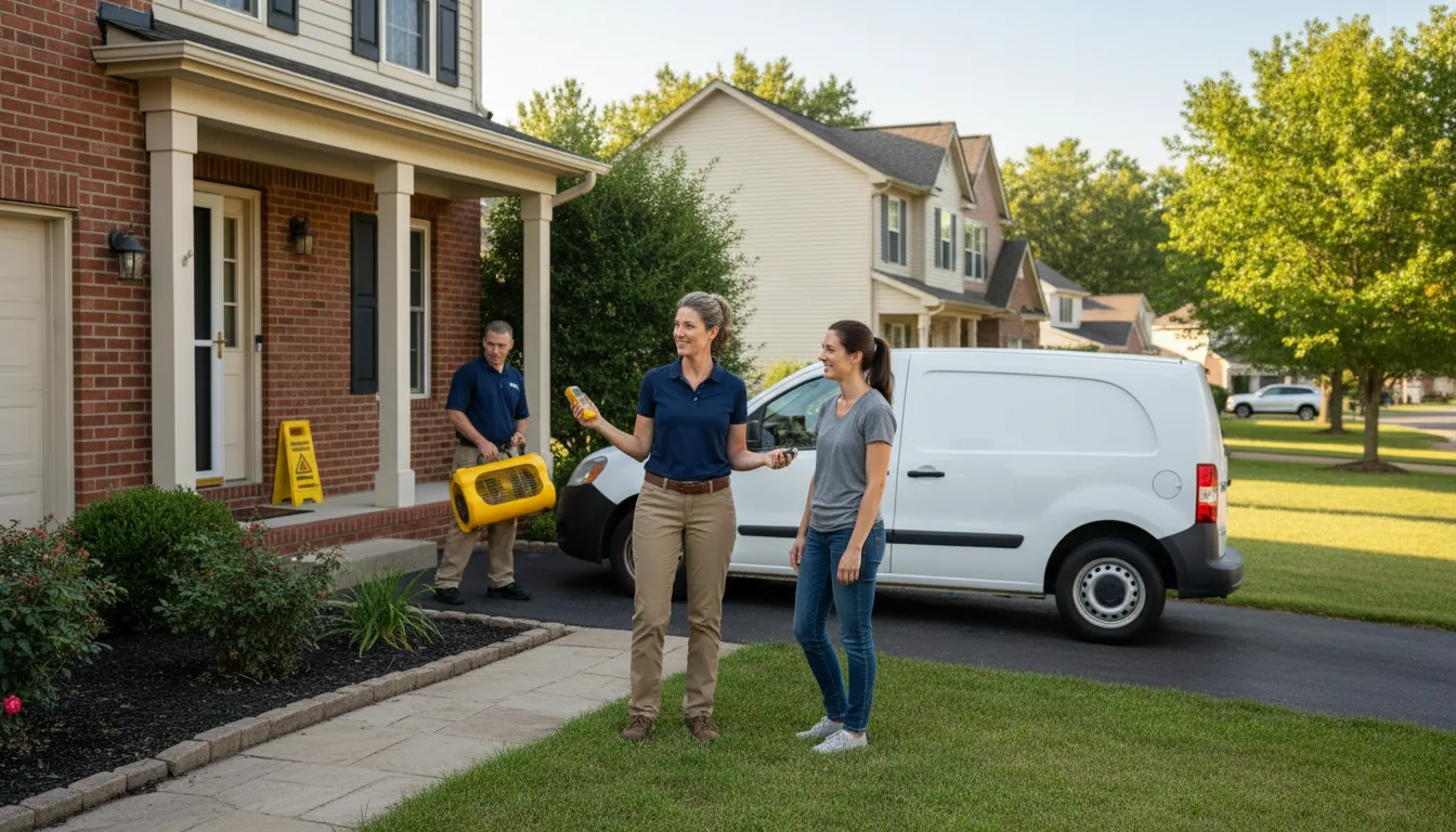 Residential water damage restoration in Seward, IL